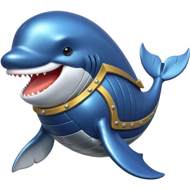 Singing Whale in Armor emoji