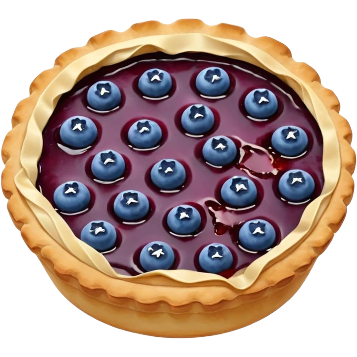 Make an emoji of a blueberry pastry (small) that's broken off a bit so you can see the blueberry jam emoji