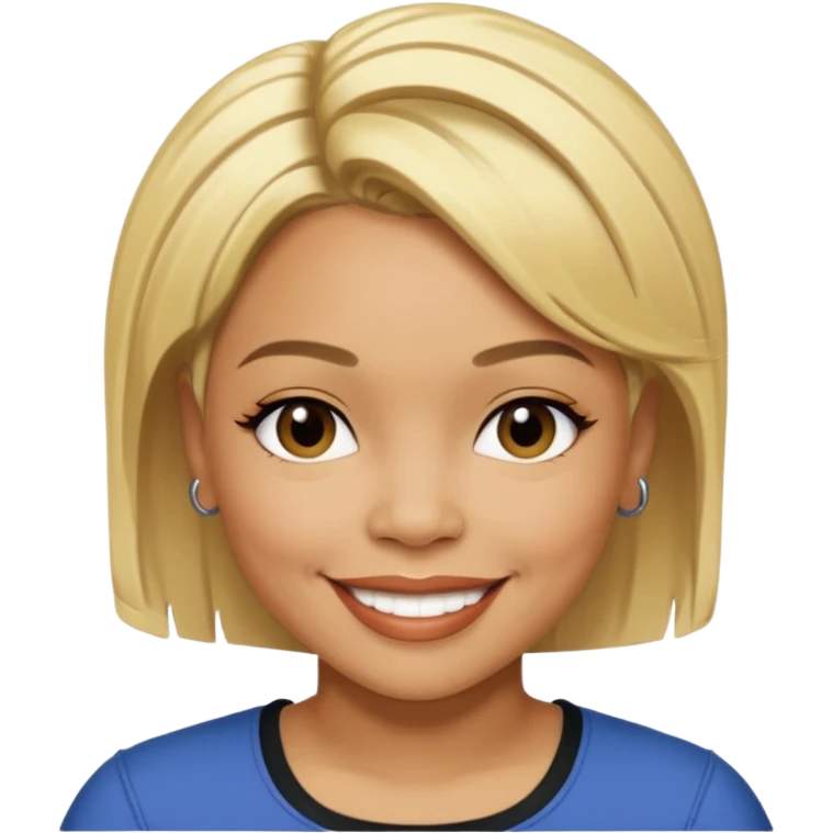 Tionne T-Boz Watkins with short blonde hair emoji