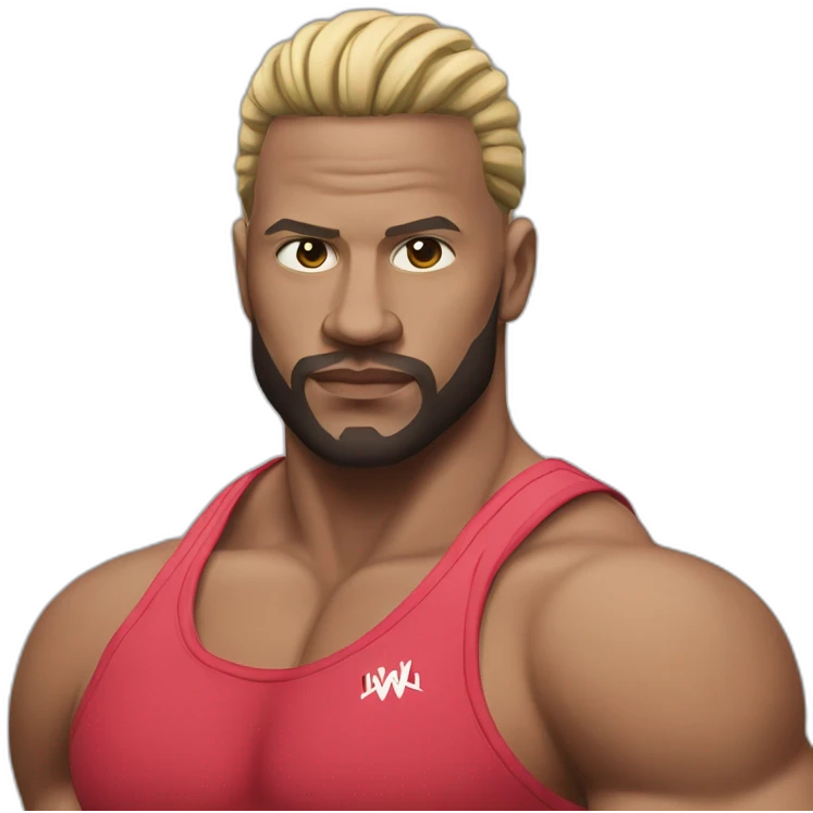 Hyper realistic wwe superstar Omos emoji