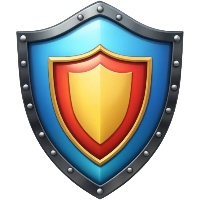 Yuvarlak Renkli Kalkan emoji