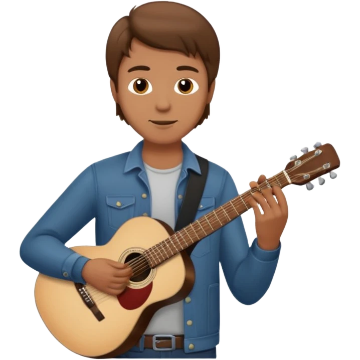 man holding guitar emoji