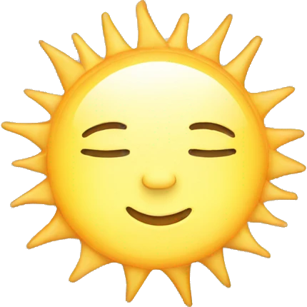 Sun rays emoji