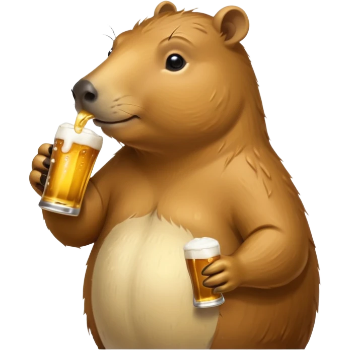 Capibara drink modelo beer emoji