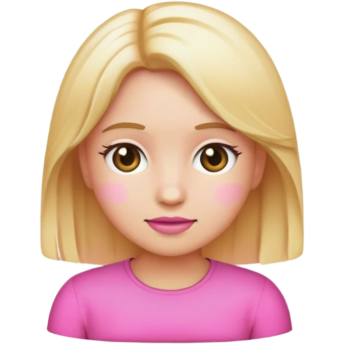 emoji with pink blonde emoji