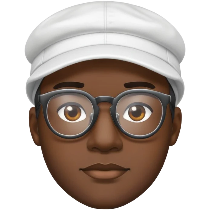Black Guy with white glasses and a cap emoji