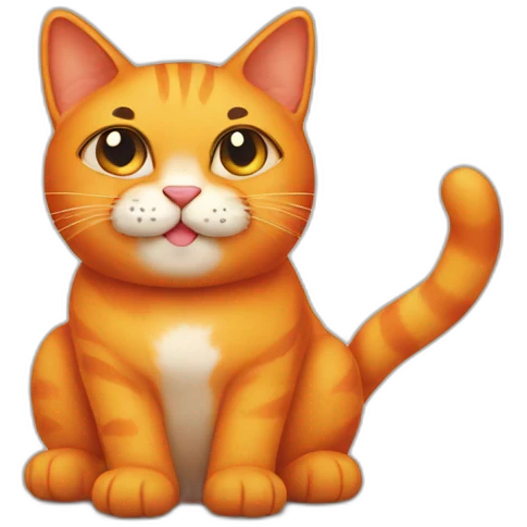 Orange cat smooke emoji