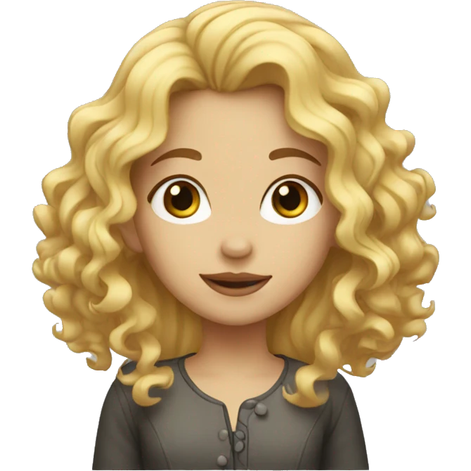 blonde wavy haired girl emoji