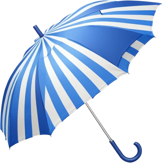 umbrella summer blue and withe emoji