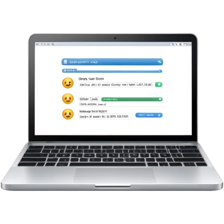 laptop with code on the sсreen emoji