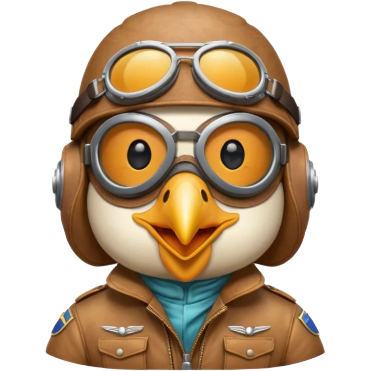Singing bird pilot emoji