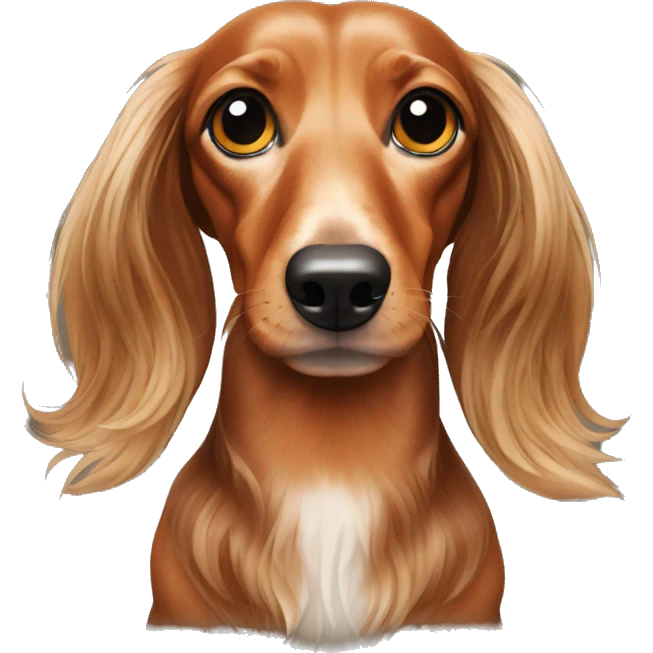long haired dachshund emoji