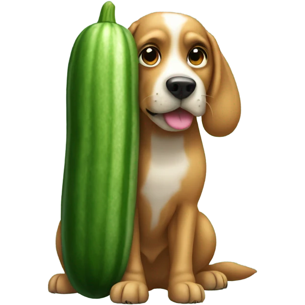 Large cucumber dog emoji