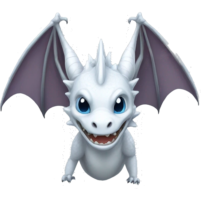 White dragon White bleu bat emoji