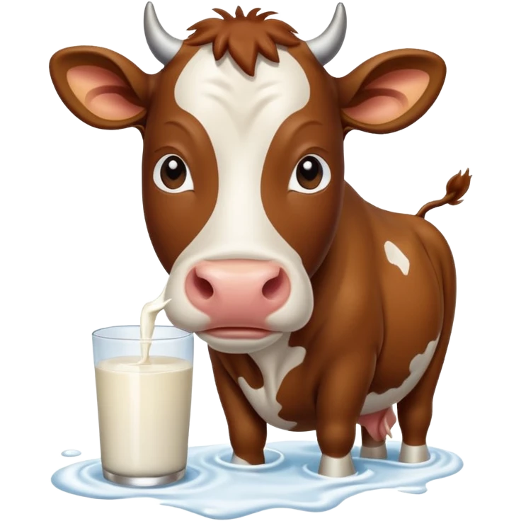 cow making milk emoji