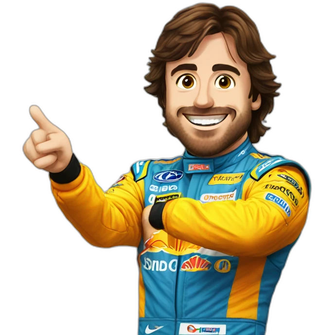 Fernando Alonso ganando la 33 emoji