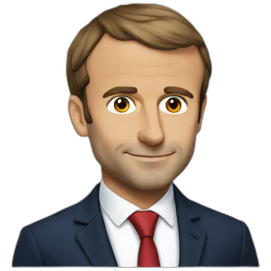Emmanuel Macron comme un roi emoji