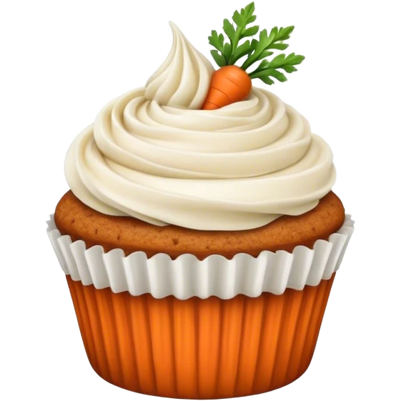 Carrot cake cupcake emoji