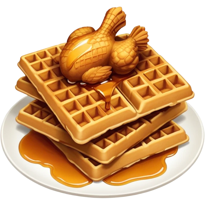 Chicken and waffles  emoji