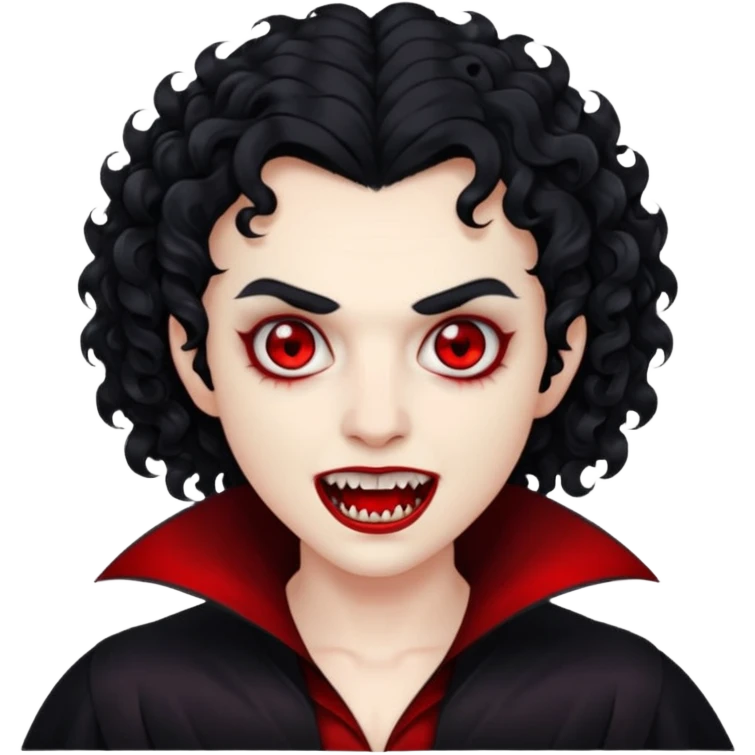 curly hair a picture of me as a vampire emoji