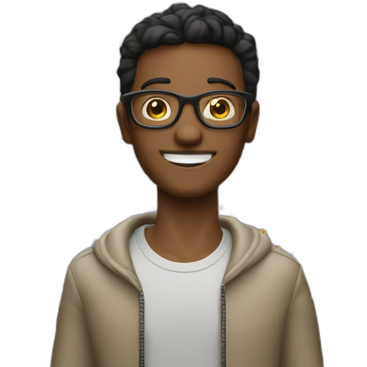 Brunete boy glitching 50 jahr brilles emoji