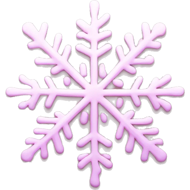 pastel pink snowflake  emoji