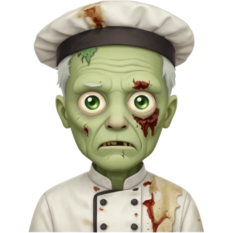 elderly  zombi man chef emoji