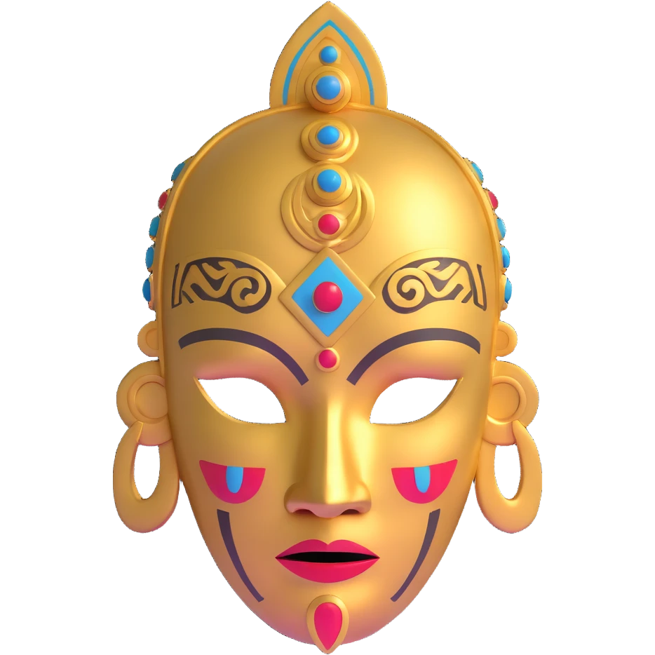 Chimu gold ceremonial mask emoji