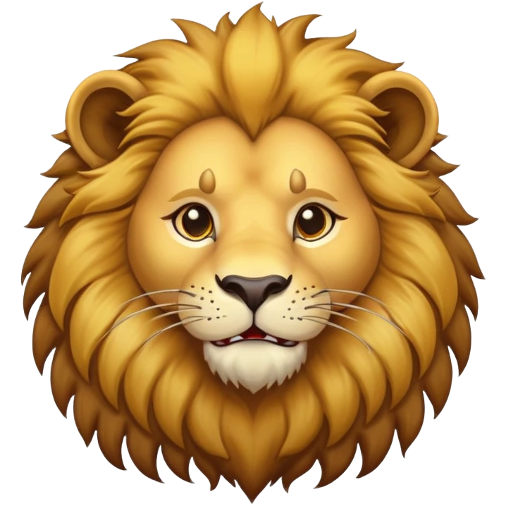 naughty lion looking sideways with mischievous expression emoji