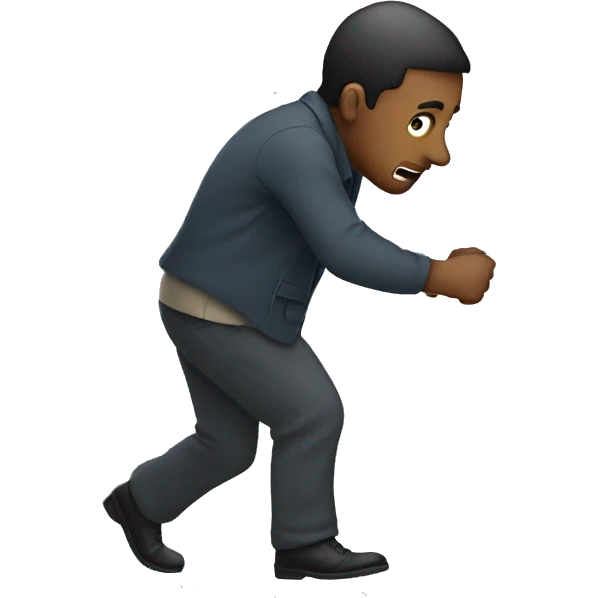 Man sneaking away emoji