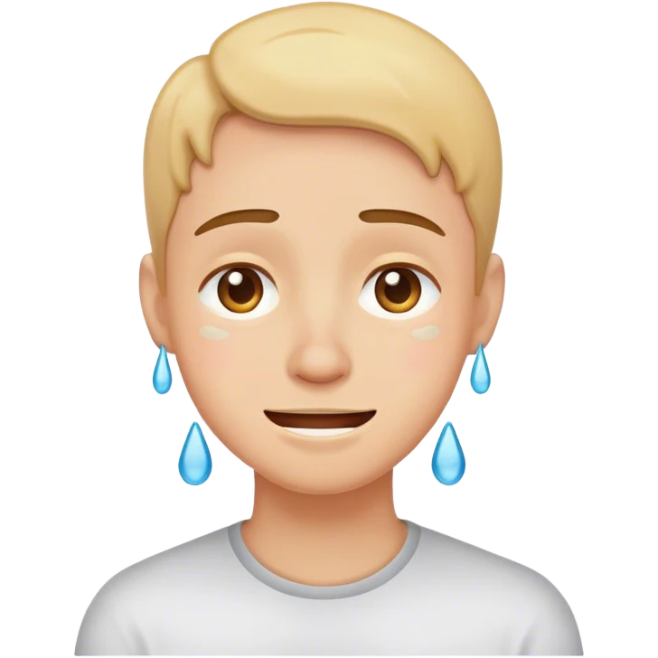 smiling face with tears anxious emoji