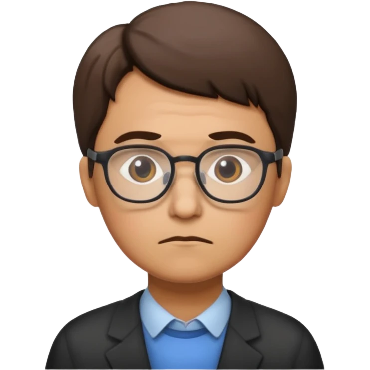 сгенерируй фото учителя грустного  emoji