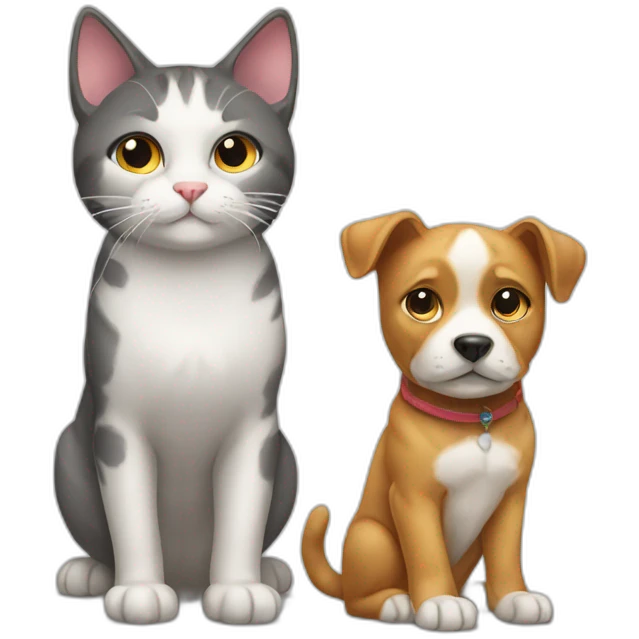 cat with dog emoji