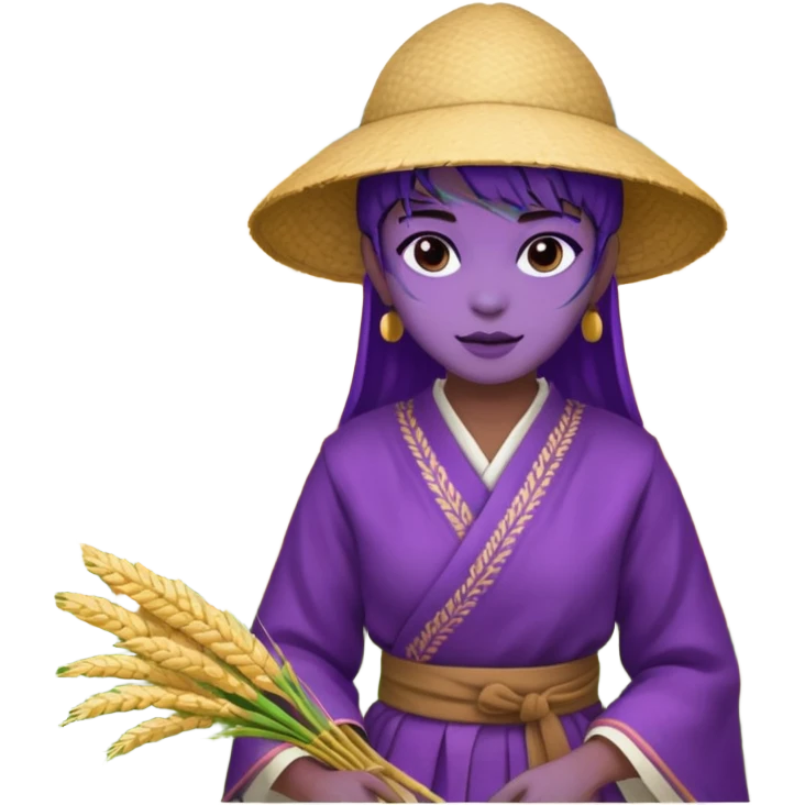 purple guy in rice fields emoji