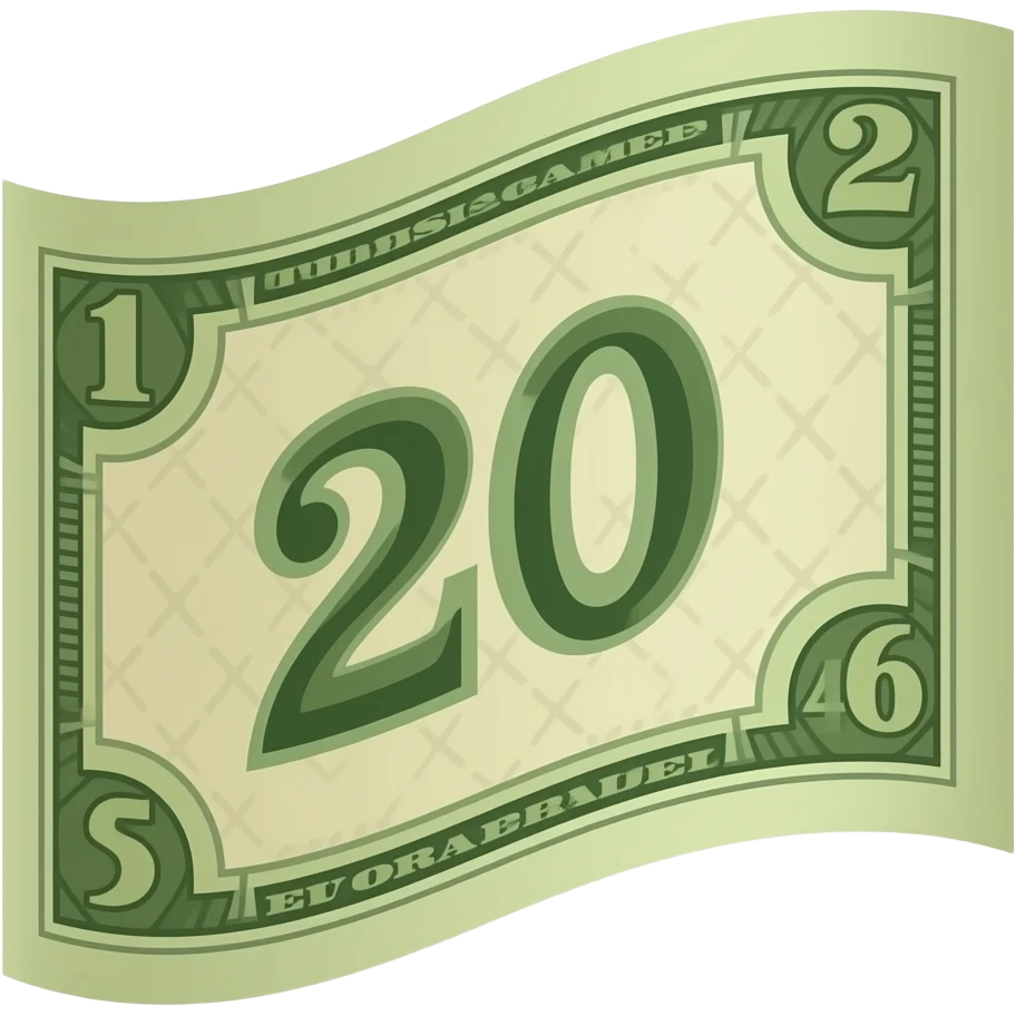 20 dollars emoji