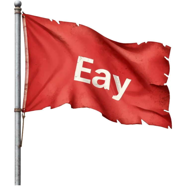 red flagg with eBay words on them emoji