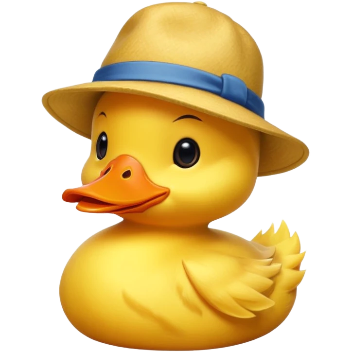 duck wearing a hat emoji
