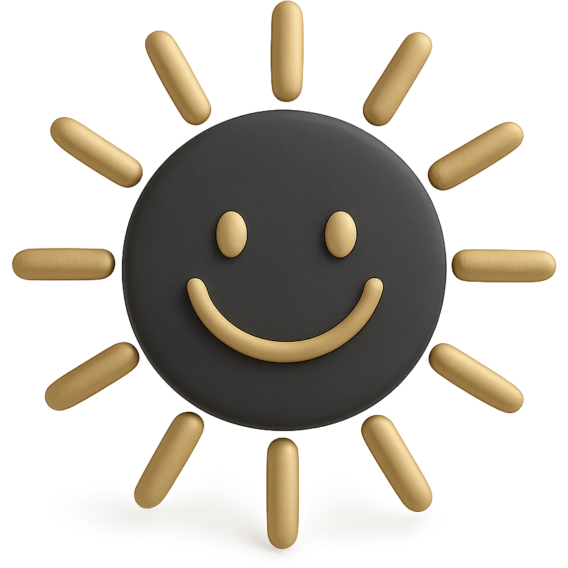 smiling sun with rays emoji
