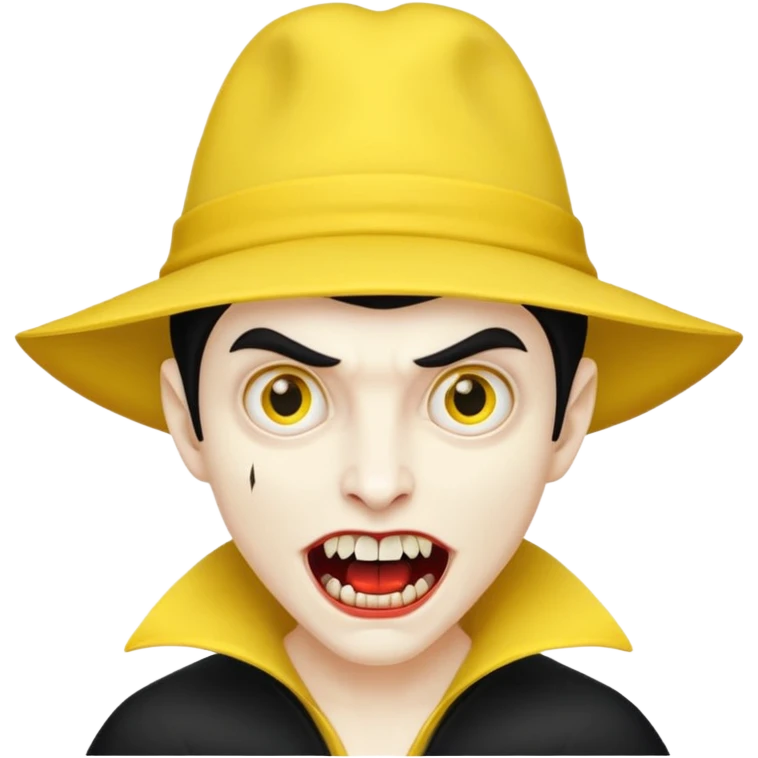 vampire with yellow hat  emoji