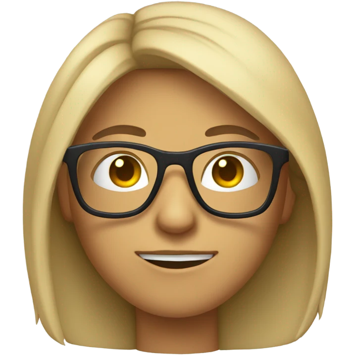 nerd student with glass havin emoji
