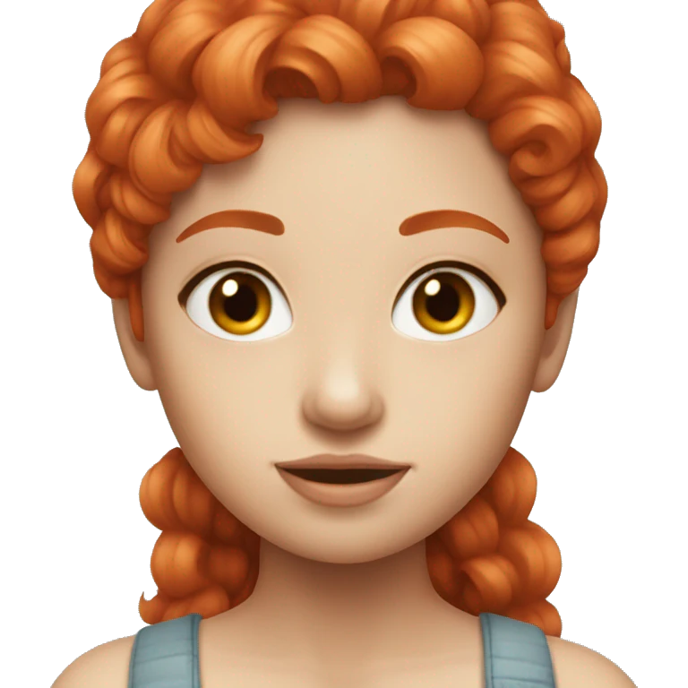 pretty girl  red ginger hair emoji