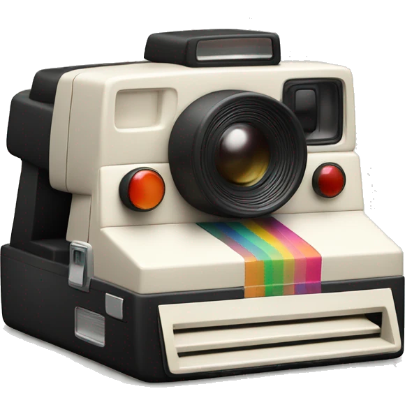 a classic iconic polaroid camera, just the object itself emoji