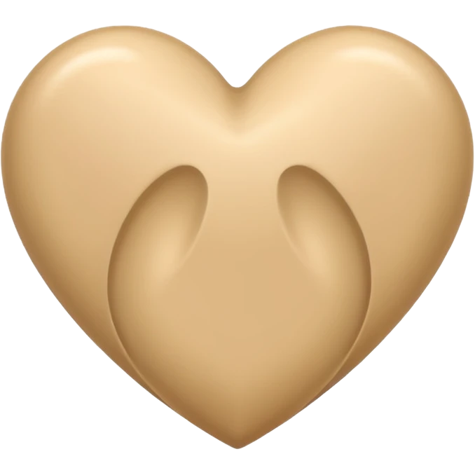 Beige hart emoji