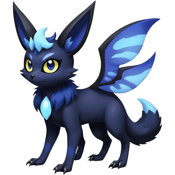 Nebulae Edgy Gothic Noibat-Meowstic-Umbreon-Fakémon-hybrid-creature (full body)  emoji