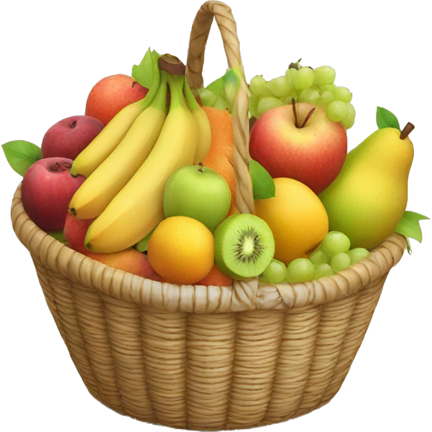 Basket full of fruits emoji