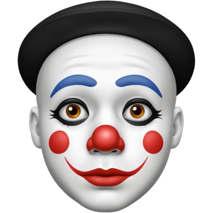 black and white mime clown emoji emoji