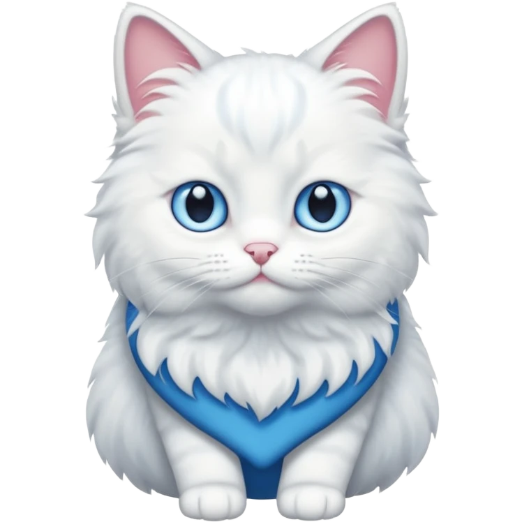 a full-body white cat emoji