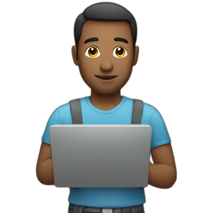 man holding a laptop emoji