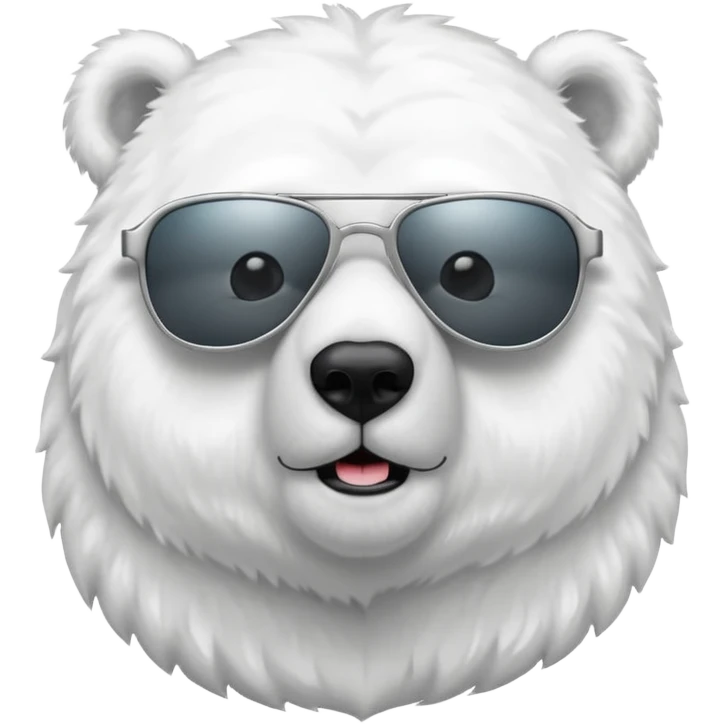 polar bear wear sunglasses emoji