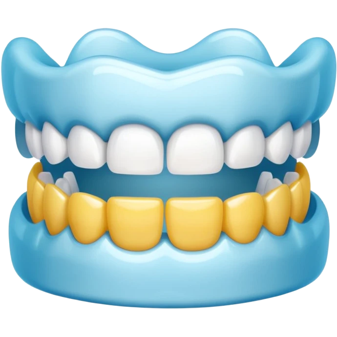 Teeth with aligner clips emoji